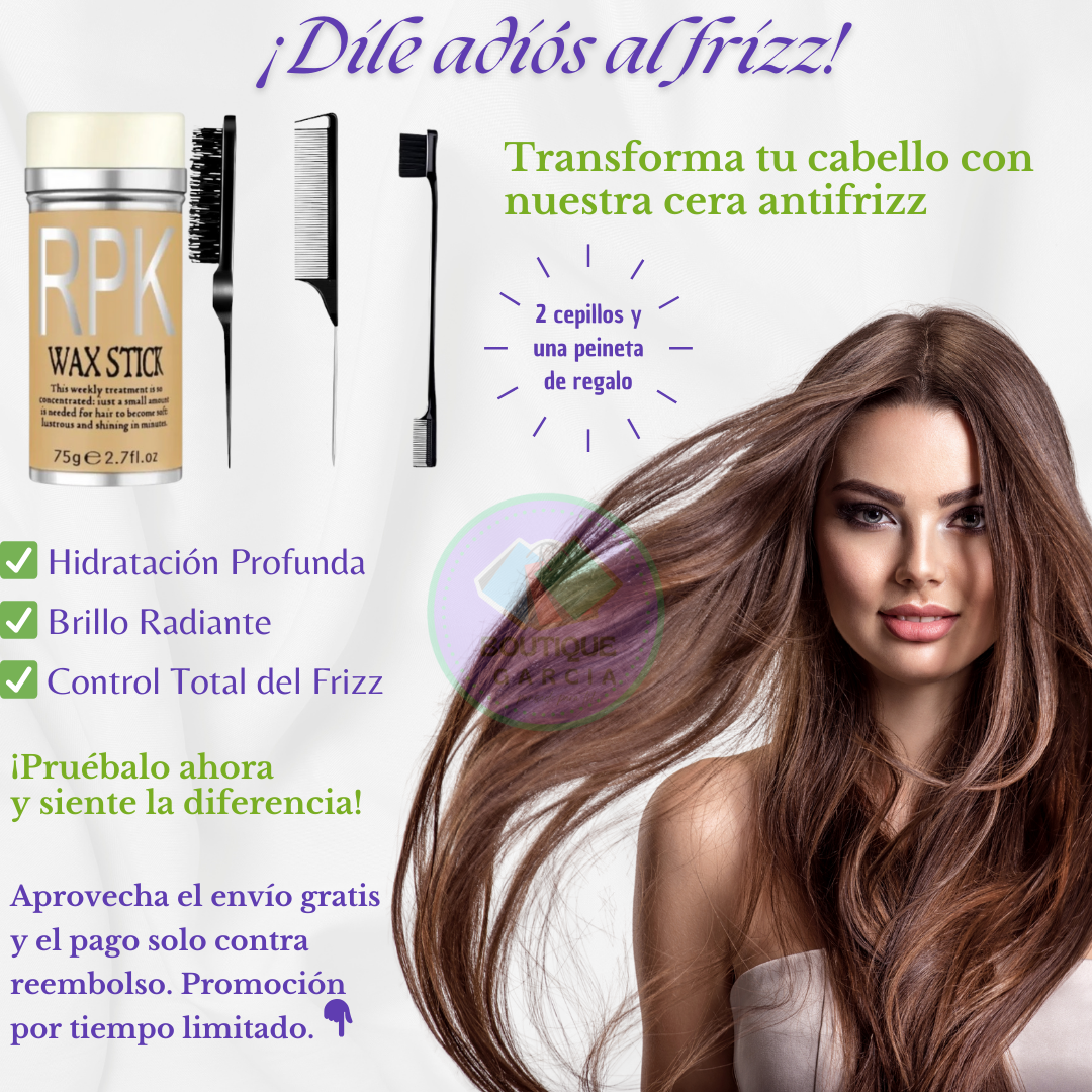 Barra Antifrizz - Libera tu cabello del frizz y luce radiante + 2 cepillos y 1 peine de regalo